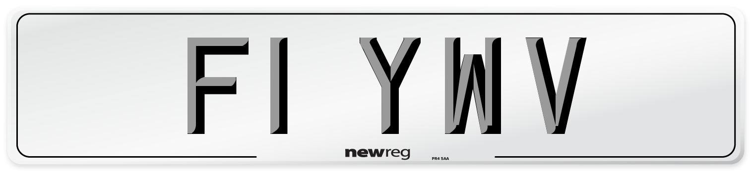 F1 YWV Number Plate from New Reg
